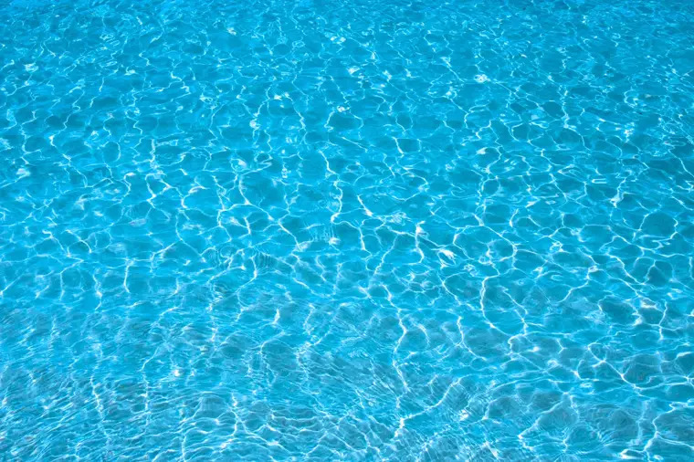 Clear blue pool water